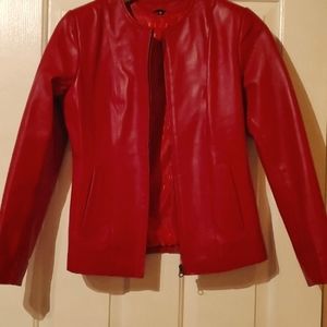 COPY - Red Lambskin leather jacket M